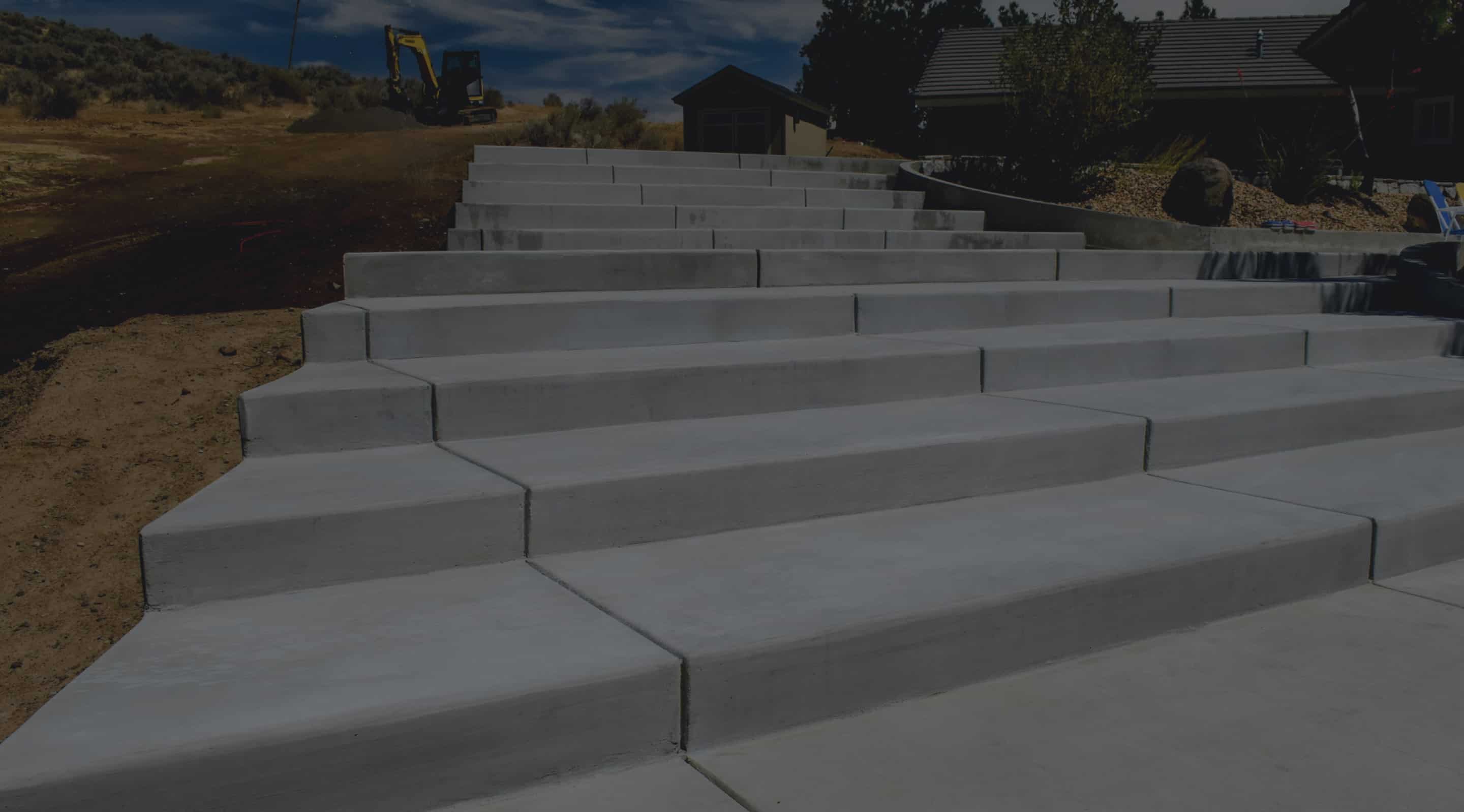 Custom designed residential concrete steps