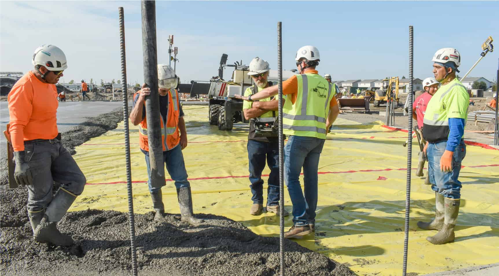 Group of Poppoff workers at school jobsite