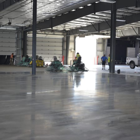 Interior slab on grade concrete floor