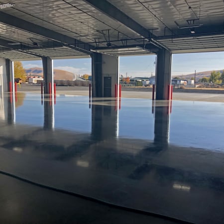 Interior slab on grade concrete floor