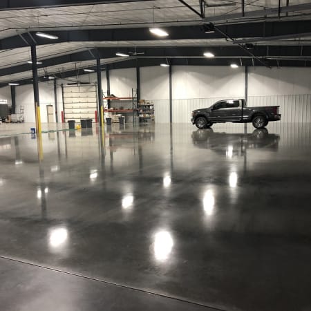 Interior slab on grade concrete floor