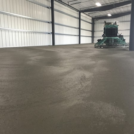 Interior slab on grade concrete floor