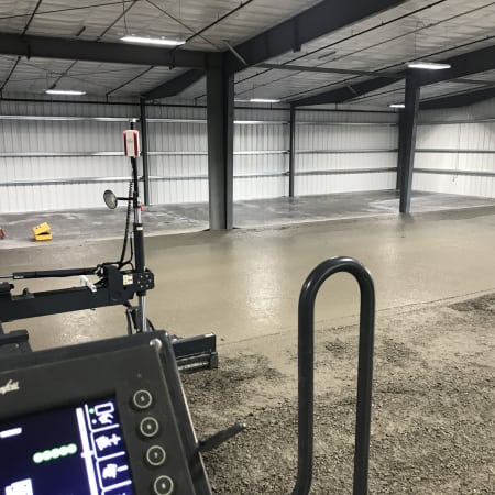 Interior slab on grade concrete floor