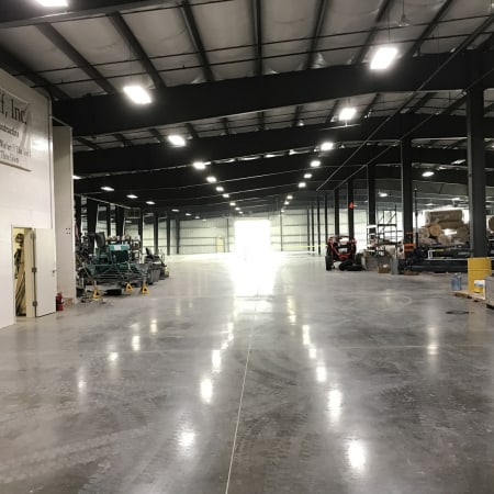 Interior slab on grade concrete floor