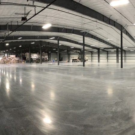 Interior slab on grade concrete floor