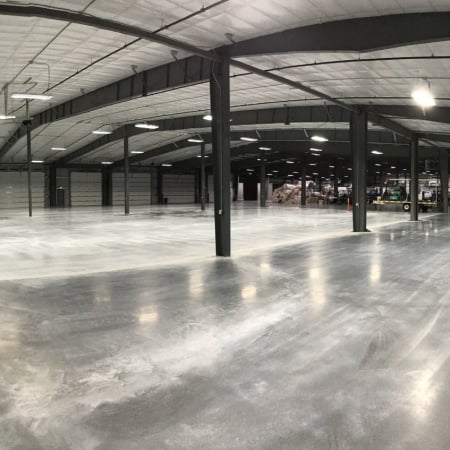 Interior slab on grade concrete floor