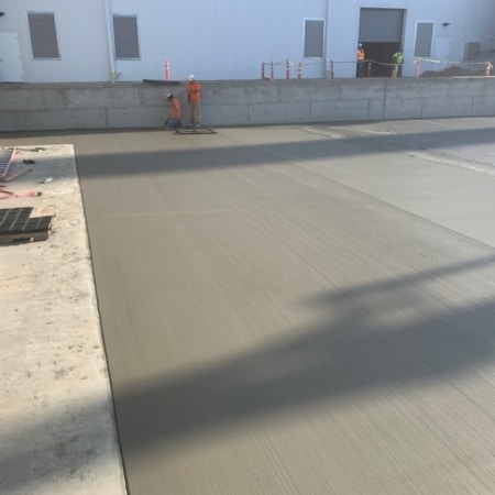 Exterior concrete slab